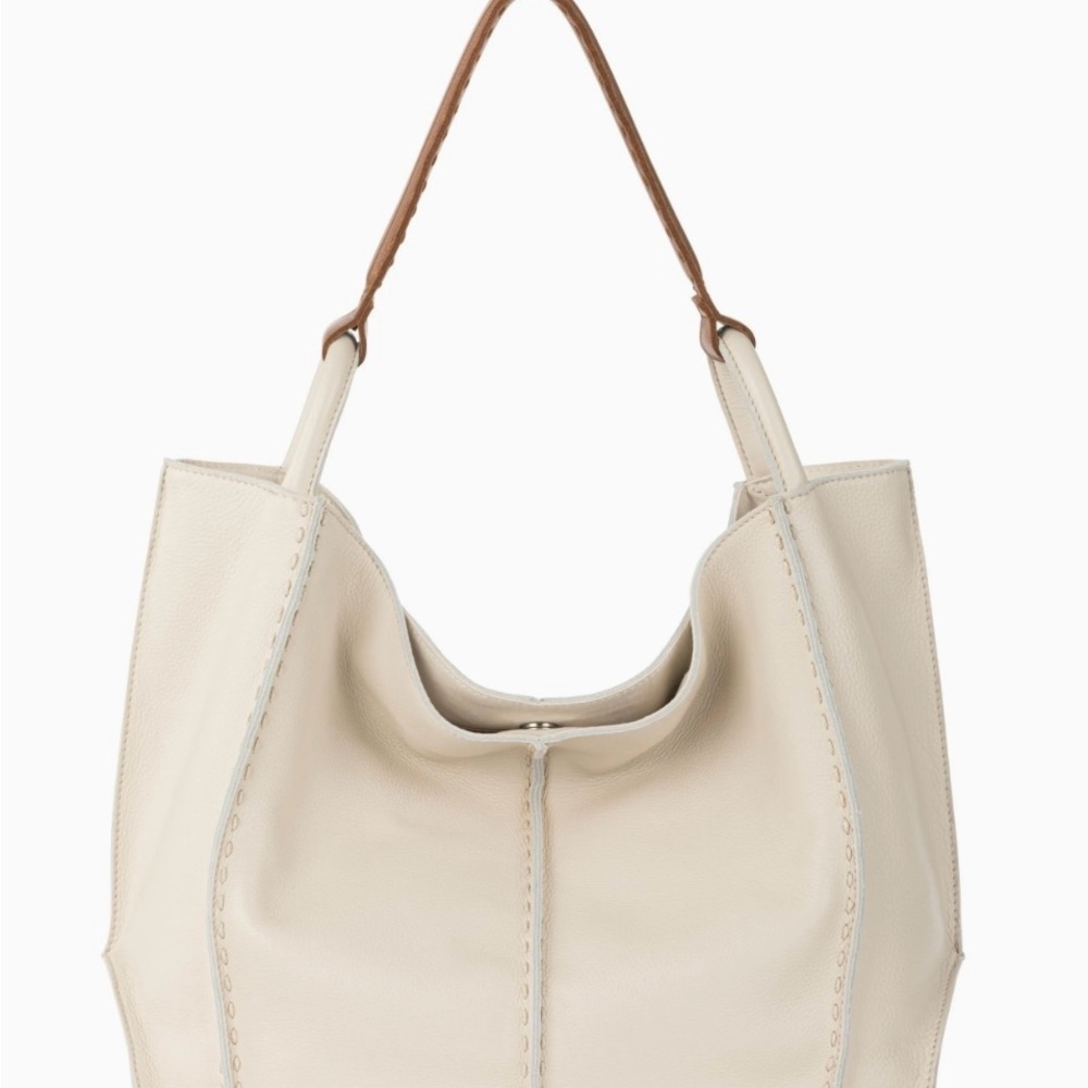 The Sak Cream and Tan Hobo Bag